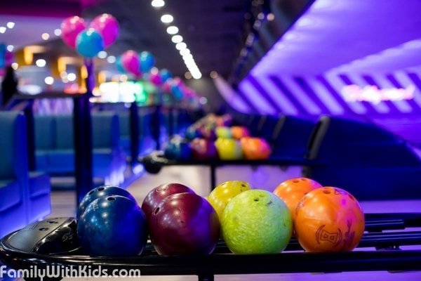 The Hollywood Bowl Finchley centre, bowling and food for kids and adults, London, Great Britain