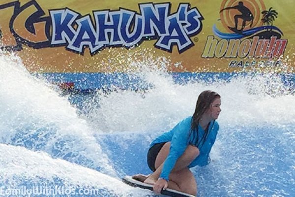 The Big Kahuna's Water & Adventure Park with a mini-golf and rides in Destin, Florida, USA