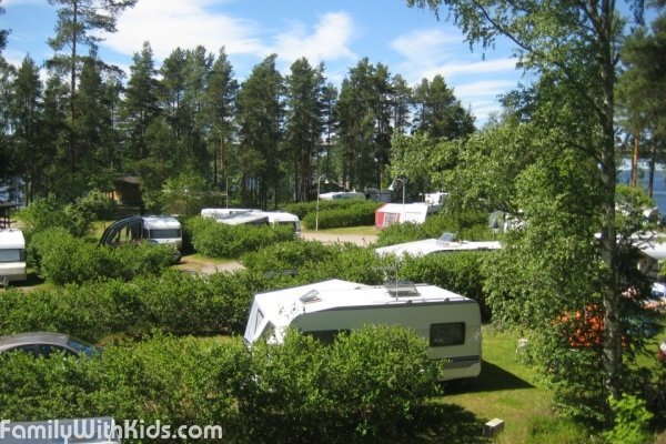 Хейнясаари, Heinäsaari Camping, кемпинг на берегу озера, Хейнола, Финляндия
