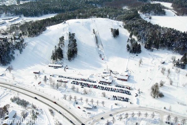 The Hirvensalon ski resort in Turku, Finland