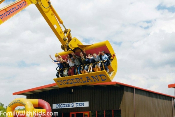 The Diggerland Durham Theme Park in Langley Park, UK