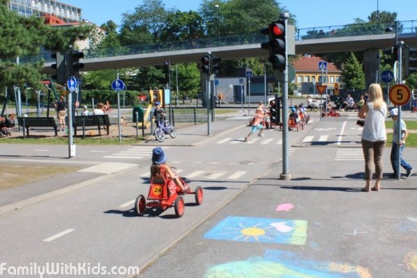 Детский автогородок в Хельсинки, Lasten liikennekaupunki, Финляндия