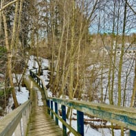 The Vantaankoski rapids and nature trail, Vanha Viilatehdas restaurant and the old King's Road in Vantaa, Finland
