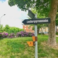 The Landborgspromenaden walking trail in Helsingborg, Sweden