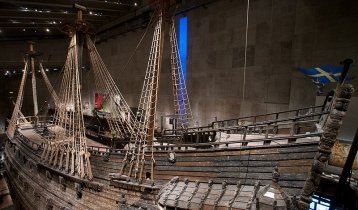 The oldest surviving war-ship from the 17th century at the Vasa Museum in Stockholm, Sweden