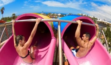 The Aqualand waterpark and dolphinarium in Tenerife