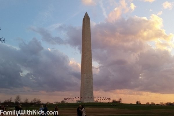 The Washington Monument obelisk on the National Mall, Washington, D.C, USA