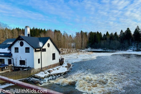 The Vantaankoski rapids and nature trail, Vanha Viilatehdas restaurant and the old King's Road in Vantaa, Finland