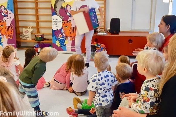 The Funky Monkey Club, music classes for kids from 5 months to 5 years old in Helsinki, Finland