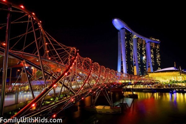 Helix Bridge, мост Хеликс в Сингапуре