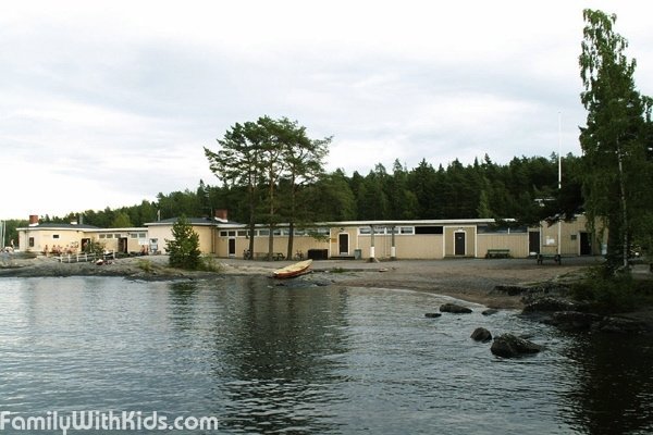 The Rauhaniemen public beach and sauna at Näsijärvi lake, Finland