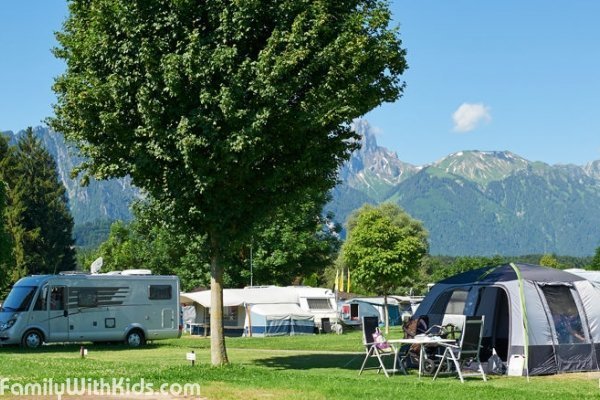 TCS Camping Thunersee Gwatt, кемпинг на Тунском озере, Швейцария