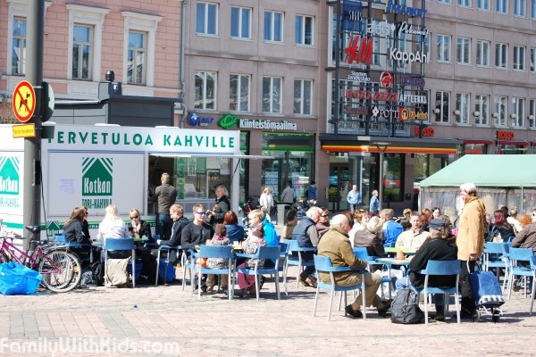 The Kotkan Tori-Kahvila cafe on the Market Square in Kotka, Finland