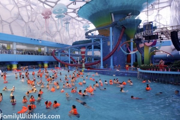 Пекинский национальный плавательный центр, аквапарк "Водный куб" в Пекине, Water Cube Beijing, Китай