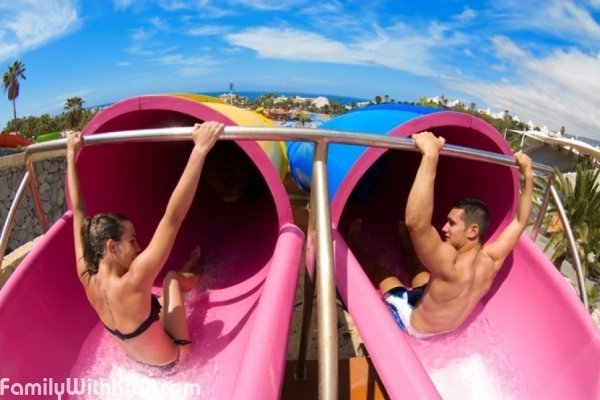 The Aqualand waterpark and dolphinarium in Tenerife, Canary Islands