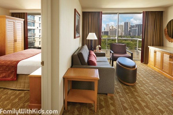 The Embassy Suites Waikiki all-suite hotel in Honolulu, USA