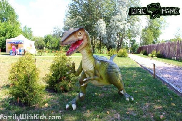The Dinopark dinosaur adventure park in Minsk, Belarus