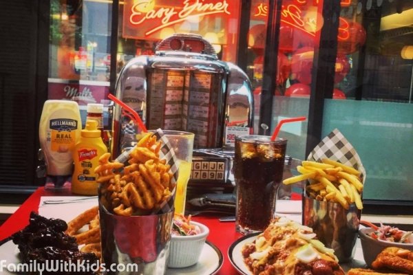 Ed's Easy Diner, a burger house and retro diner in London, UK