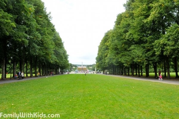 Frognerparken, the Frogner sculpture park and the museum in Oslo, Norway