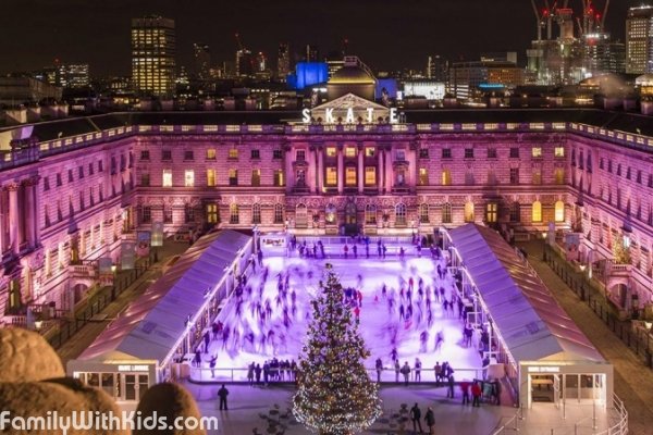 Skate at Somerset House, an ice skating rink in London, UK