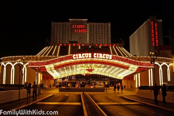 Circus Circus, парк развлечений Adventuredome, отель-казино, цирк, Лас-Вегас, США