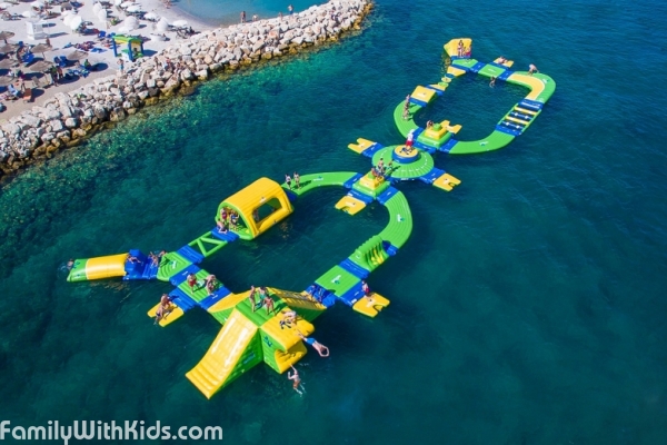 The Okanagan Wibit Peachland Inflatable Waterpark in Peachland, Canada