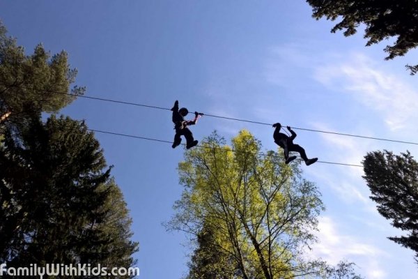 Zippy Adventure Park, high tree rope park in Helsinki, Finland