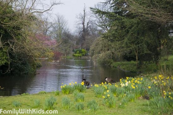 The Ravenscourt Park with a paddling pool in Hammersmith & Fulham, London, Great Britain