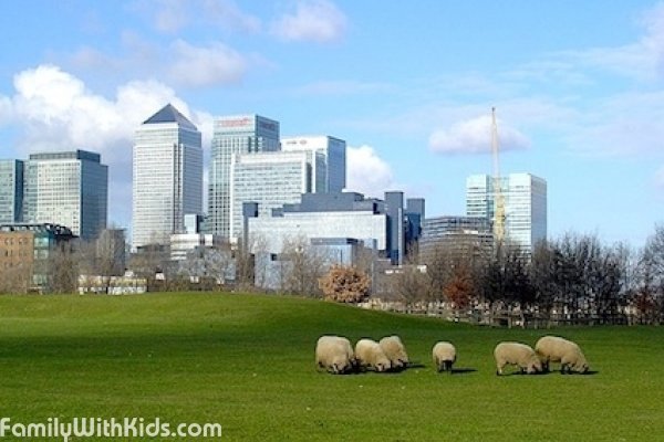 The Mudchute Park and Farm in East London, Great Britain