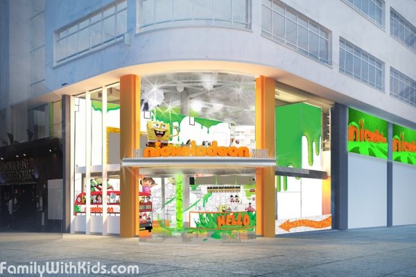 Nickelodeon Store, a two-story store of branded toys and products for kids at Leicester Square, London