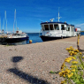 The Isosaari Island, golf course, sandy beaches, cafe, tours by boat from the Market Square in Helsinki, Finland