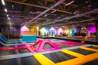 Photos of the Yoump trampoline park in Helsingborg, Southern Sweden