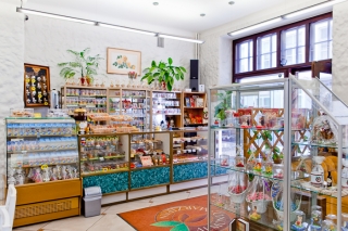 Pictures of the Kalev Marzipan Factory Gallery shop in Tallinn, Estonia