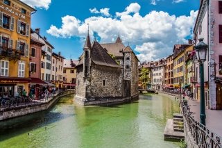 Photo of Annecy, a French Town on the Annecy Lake, not Far from the Border with Switzerland