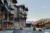 Photo of the Alpin Lodge and the Lodgen Spiseri restaurant at Hemsedal Ski Resort in Norway